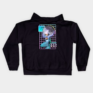 Vaporwave Ape & Moon | Vaporwave Aesthetic | Retro Streetwear Kids Hoodie